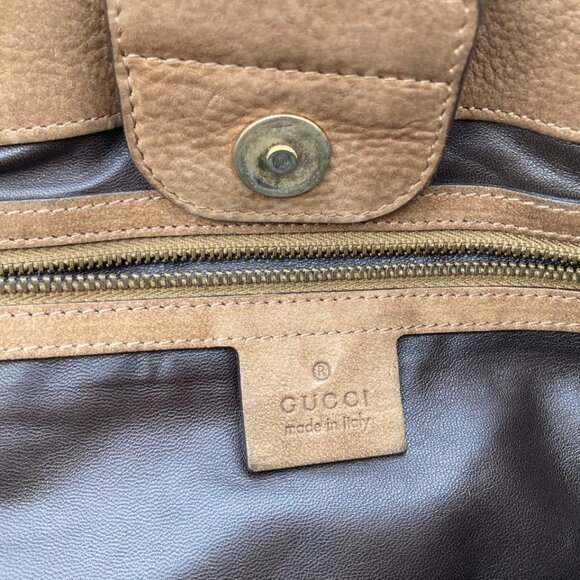 Gucci Women Tote Handbag Brown Python GG Running  Satchel Bag - Picture 16 of 16